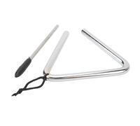 Naroote Instrumento de Percusión Triangular, Percusión Manual de Acero Inoxidable de 4 Pulgadas, Superficie Recubierta con Educación Musical, Ideal para el Aula y la Primera Infancia