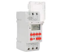 Naroote Interruptores Temporizadores Digitales TM919B-2, Interruptores LCD Programables de 7 Días para Automatización del Hogar, Capacidad de 30A para Carril DIN