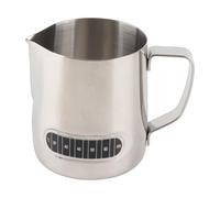 Naroote Jarra para Espumar Leche, Jarra con Pantalla de Temperatura de Acero Inoxidable de Primera Calidad para Latte Art Barista, 20 Oz, Resistente a la Oxidación, Sensible a los Arañazos para la