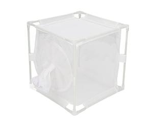 Naroote Jaula de Observación de Insectos Hábitat de Malla de PVC Duradero y Liviano para la Cría de Mariposas e Insectos Pequeños Blanco 16x16x16cm (en Forma de Manga)