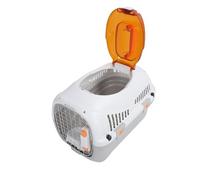 Naroote Jaula de Plástico para Perros, Transportador de Aerolínea Portátil con Diseño de Carcasa Dura para Viajes sin Estrés con Gatos y Perros, 19,88 X 12,8 X 7,87 Pulgadas