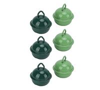 Naroote Jingle Bells Campana de Navidad de Metal Ecológica, Verde Militar, Oscuro, Ecológico, para Manualidades, Fabricantes de Música, 20 Piezas, Boda, Navidad