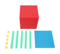 Naroote Juego de 10 Bloques de Base, Bloques de Valor Posicional de Plástico Colorido, Herramienta de Cubos de Conteo para Aprendizaje de Matemáticas con 121 Piezas, Ideal para Niños, Escuela y Hogar
