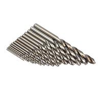 Naroote Juego de 15 Brocas de Cobalto, Brocas Helicoidales de Acero de Alta Velocidad M35, Herramienta de Perforación con ángulo de Punta de 135 Grados y Acabado en Oro Oxidado, Ideal para Metales