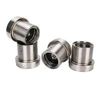 Naroote Juego de 4 Rodamientos de Acero Inoxidable para Remolque con Sujetador Protector para Bujes de 2,441 Pulgadas de Diámetro, Prolonga la Vida útil del Rodamiento, para la Mayoría de Bujes de 6