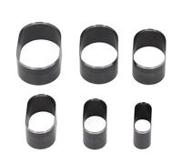 Naroote Juego de 6 Troqueles de Corte de Cuero, Cortador Hueco de Forma Elíptica de Acero de Aleación, Cortadores de Alta Densidad con Tamaños 35, 40, 45, 50, 55, 60 Mm, Ideal para Manualidades en
