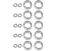 Naroote Juego de Anillos de Metal para Entrenamiento de Loros para Actividades en Jaulas de Pájaros, 10 Piezas de Accesorios de Clamp/Holder de Apertura para Tobillera de Loros, No. 6-15 Tamaños (No
