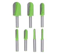 Naroote Juego de Brocas para Enrutador de Caja con Núcleo de Vástago de 7 Piezas de 8 Mm para Cortes Suaves, para Entusiastas de la Carpintería, Material de Aleación de Acero de Tungsteno