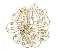 Naroote Juego de Clips de Papel Duraderos con Forma de Gato para Amantes del Estilo único, 12 Clips de Metal para Suministros de Oficina y Papelería