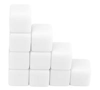 Naroote Juego de Dados de Escritura Duraderos en Blanco de 16 Mm para Juegos de Educación Matemática, 30 Piezas para Accesorios de Aula (White)