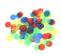 Naroote Juego de Discos de Fichas de Juego, 100 Uds., Fichas de Conteo Coloridas Translúcidas para Juegos de Mesa, Aula y Uso Doméstico, 15mm