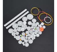 Naroote Juego de Engranajes de Plástico para Bricolaje con 75 Piezas de Accesorios para Modelo de Motor de Caja de Cambios de Juguete, Fácil Instalación para Aficionados y Entusiastas del Bricolaje