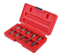 Naroote Juego de Extractores de Tornillos Extractor de Pernos Eficiente para Aplicaciones de Alta Torsión Adecuado para Garaje Mecánico 10 Piezas Acero Al Cromo Vanadio