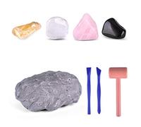 Naroote Juego de Juguetes de Excavación Arqueológica, Divertido Kit de Excavación de Minería de Cristal con Herramientas de, Actividad Práctica de Proyectos Científicos para Niños, Regalo Ideal