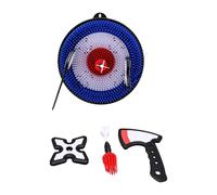 Naroote Juego de Lanzamiento de Hachas, Divertido Juego Portátil para Actividades Al Aire en Interiores y Exteriores con Dardos y Accesorios (Blue)