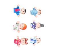 Naroote Juego de Marionetas de Dedo de Felpa Familiar Accesorios Lindos para Contar Historias para el Hogar Escuela Oficina Muñeca de Marionetas de Dedo Suave de 6 Piezas para Maestros Niños