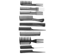Naroote Juego de Peines para Peinado Profesional Diseño de Ergonómico para Peluquería y Barbería Juego de Peines de Plástico de 10 Piezas para Peluquería y Peinado
