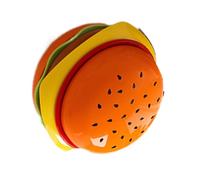 Naroote Juego de Platos Pequeños para Hamburguesa, Platos Apilables para Aperitivos, Diseño Compacto en Forma de Hamburguesa, para Barbacoa, Merienda, Postre y Cena (BLACK)