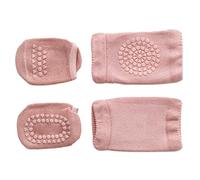 Naroote Juego de Rodilleras y Calcetines Antideslizantes para Bebés con Buena Protección para Gatear y Caminar Calcetines con Rodilleras para Bebés de 0 a 1 Años de Silicona de Algodón (S 0 (S 0 a 1