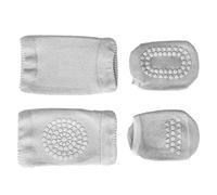 Naroote Juego de Rodilleras y Calcetines Antideslizantes para Bebés con Buena Protección para Gatear y Caminar Calcetines con Rodilleras para Bebés de 0 a 1 Años de Silicona de Algodón (S 0 (M 1 a 3