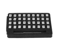 Naroote Juego de Sellos de Cuero Duraderos de 36 Piezas, Troquel Perforador de Alfabeto y Números para Herramienta de Artesanía en Cuero, Fácil de Usar para Profesionales y Aficionados (acero aleado)