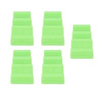 Naroote Juego de Soporte para Tacos, Apto para Lavavajillas, Microondas, ABS, Bandeja para Tacos, Ampliamente Utilizado, 5 Unidades para Cocina (GREEN)