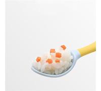 Naroote Juego de Tenedor y Cuchara para Utensilios de bebé, Agarre Cómodo para un Fácil Entrenamiento para Comer por sí Mismo para Niños Pequeños (YELLOW)