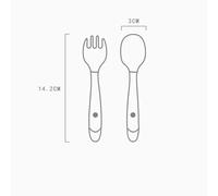 Naroote Juego de Tenedor y Cuchara para Utensilios de bebé, Agarre Cómodo para un Fácil Entrenamiento para Comer por sí Mismo para Niños Pequeños (PINK)
