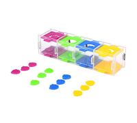 Naroote Juguete Colorido de Loro de Entrenamiento de Inteligencia para Rompecabezas de Pájaros, Juego Interactivo para Loros, Pájaros, Periquitos, Cacatúas, Acrílico No Tóxico 9.84x2.95x2.36in