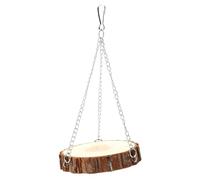 Naroote Juguete Columpio de Madera Natural Ecológico para Loros y Hámsters Seguro No Tóxico Fácil de Colgar 1 Unidad (Grande 24 Pulgadas)