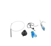 Naroote Juguete de la Varita del Enigma del Gato de la Ventosa con la Adherencia Fuerte para el Ejercicio y el Entretenimiento del Animal Doméstico, PVC+Alambre de Acero