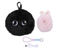 Naroote Juguete de Peluche Inteligente AI, Perro Robot Interactivo con Interacción de Voz en Tiempo Real, Diálogo Multilingüe, Reconocimiento de Emociones, Clonación de Voz, para Niños (Lunes Negro)