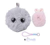 Naroote Juguete de Peluche Inteligente AI, Perro Robot Interactivo con Interacción de Voz en Tiempo Real, Diálogo Multilingüe, Reconocimiento de Emociones, Clonación de Voz, para Niños (Gris (martes))