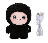 Naroote Juguete de Peluche Inteligente Que Habla AI, Juguete de Peluche Interactivo de Tela de Felpa con Chat de Voz de 66 Idiomas, Respuesta Táctil de Tutoría de Narración de Cuentos (Black)