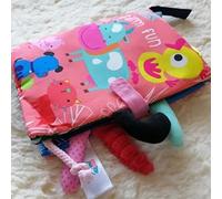 Naroote Juguete Interactivo de Tela Suave Arrugada para bebé, Juguete Sensorial Educativo para Entrenamiento de Habilidades y Coordinación Ojo-Mano, Ideal para Bebés de 0 a 3 Años, Material de Tela