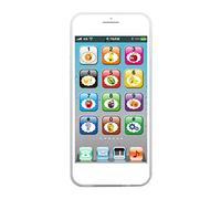 Naroote Juguete para Teléfono para bebé, Desarrollo de Capacidades Visualmente Estimulante, Música para Bebés, Teléfono Móvil, Luces Multicolores Interactivas, Flash para Niños Pequeños (White)