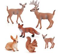 Naroote Juguetes de Animales en Miniatura, Figuras de Animales del Bosque Impermeables para Balcón (Color)