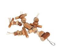 Naroote Juguetes de Masticación de Madera Loro, un Pico de Ejercicios Reduce la Ansiedad Bloques de Madera Loros Seguros con par Extraíble