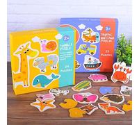 Naroote Juguetes de Rompecabezas, Juguete de Cartas de Juego de Largo Tiempo de Servicio, para bebé (Estilo de tráfico)