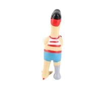 Naroote Juguetes Divertidos de Látex para Perros y Pollos, Resistentes a Las Mordeduras, Rechinadores de Dientes Elásticos para Tiempo de Juego Interactivo para Mascotas (Pollo Pirata)