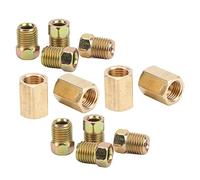 Naroote Kit de Accesorios de Línea de Freno, 12 Piezas, Conectores de Latón Duraderos para Reparar Líneas de Freno para y Aptos para Tubo de 3/16 Pulgadas