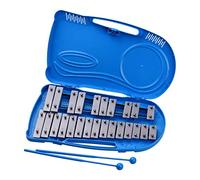 Naroote Kit de Bell Bell Glockenspiel, Kit Stand Vintage Marching Glockenspiel Set Professional 25 Notas Instrumento de Percusión de Xilófono con una Caja de Transporte para Conveniencia