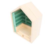 Naroote Kit de Casas Pequeñas de Escena de Bricolaje, Estantería de Adorno para Aliviar el Estrés de Madera de Pino, Estantería de Casa de Muñecas en Miniatura para Decoración, Sala de Estudio,