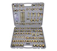 Naroote Kit de Detección de Fugas de CA Automotriz de 122 Piezas Kit de Prueba de Fugas de CA de Latón Probador de de Multifunción para Automóvil con Estuche Moldeado por