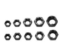 Naroote Kit de Extractores de Perno, Automotive Tools Alloy Negro con Múltiples Opciones Extractor de Pernos para Facilitar la Eliminación del Hardware Roto (#2)