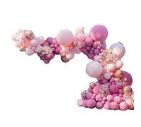 Naroote Kit de Guirnalda de Globos, Decoración Rosa para Cumpleaños, Graduación, Aniversario de Boda, Material Seguro, Alto Brillo, 30-35 Piezas