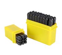 Naroote Kit de Herramientas de Punzonado para Estampado, Juego de Punzones de Letras y Números de Acero con Alto Contenido de Carbono para Marcar Metal en Cuero, Madera y Artesanía de Joyería (Acero