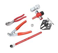 Naroote Kit de Herramientas de Servicio de Batería, 7 Piezas Alicates de Terminal de Batería de Acero Llave Terminal Esparcidor de Cepillo Extractor para la Mayoría de Camiones de Mantenimiento SUV