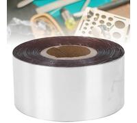 Naroote Kit de Lámina de Estampado en Caliente para Bricolaje, Superficie Lisa, 3cm de Ancho, 120 Metros para Proyectos Creativos de Tela de Papel (SILVER)