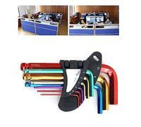 Naroote Kit de Llaves Duraderas con Extremo de Bola, Llave Hexagonal de Estrella para Tareas de Instalación, 9 Piezas para Trabajadores de Fabricación (BH 205-HM)